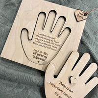 Godparent Hand Card Wood