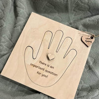 Godparent Hand Card Wood