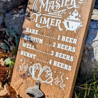 BBQ Bottle Opener Beer Sign