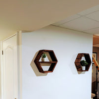 Hexagon Floating Shelves Set of Two