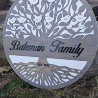 Tree of Life Family Round Sign