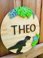 
              Dinosaur Round Sign
            