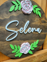 
              Dual Roses Name Round Sign
            