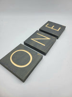 
              ONE BIRTHDAY photo display scrabble Tiles
            