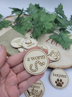 
              Scavenger Hunt Tokens Wood
            