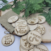 Scavenger Hunt Tokens Wood