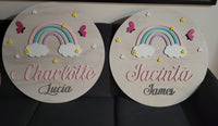 
              Rainbow Butterflies Name Sign
            