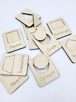 
              Shapes Puzzle Wood Flash Cards
            