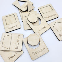 Shapes Puzzle Wood Flash Cards