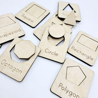 Shapes Puzzle Wood Flash Cards