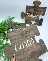 
              Puzzle Piece Wood Name Signs
            