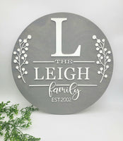 
              Foliage Family Name Round Signs
            