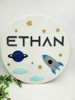 
              Space Themed Name Round Sign
            