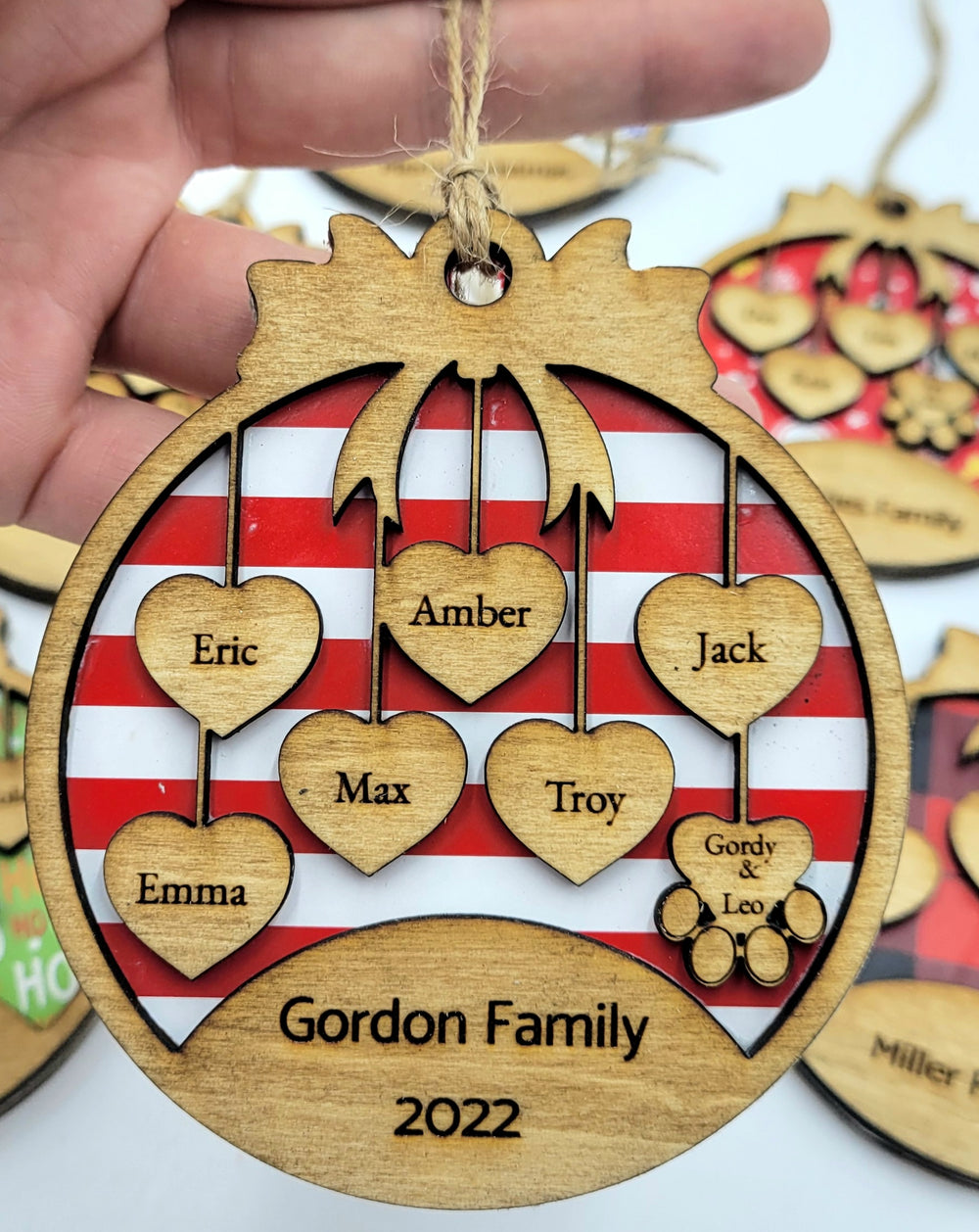 Family Wooden Ornaments