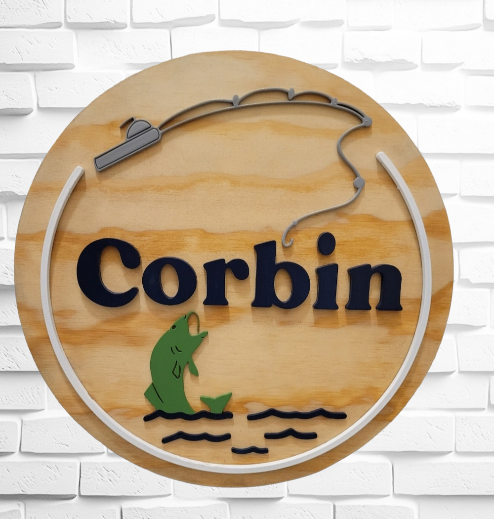 Fishing Themed Name Sign