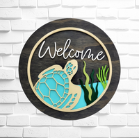 
              Welcome Sea Turtle Mini Sign
            