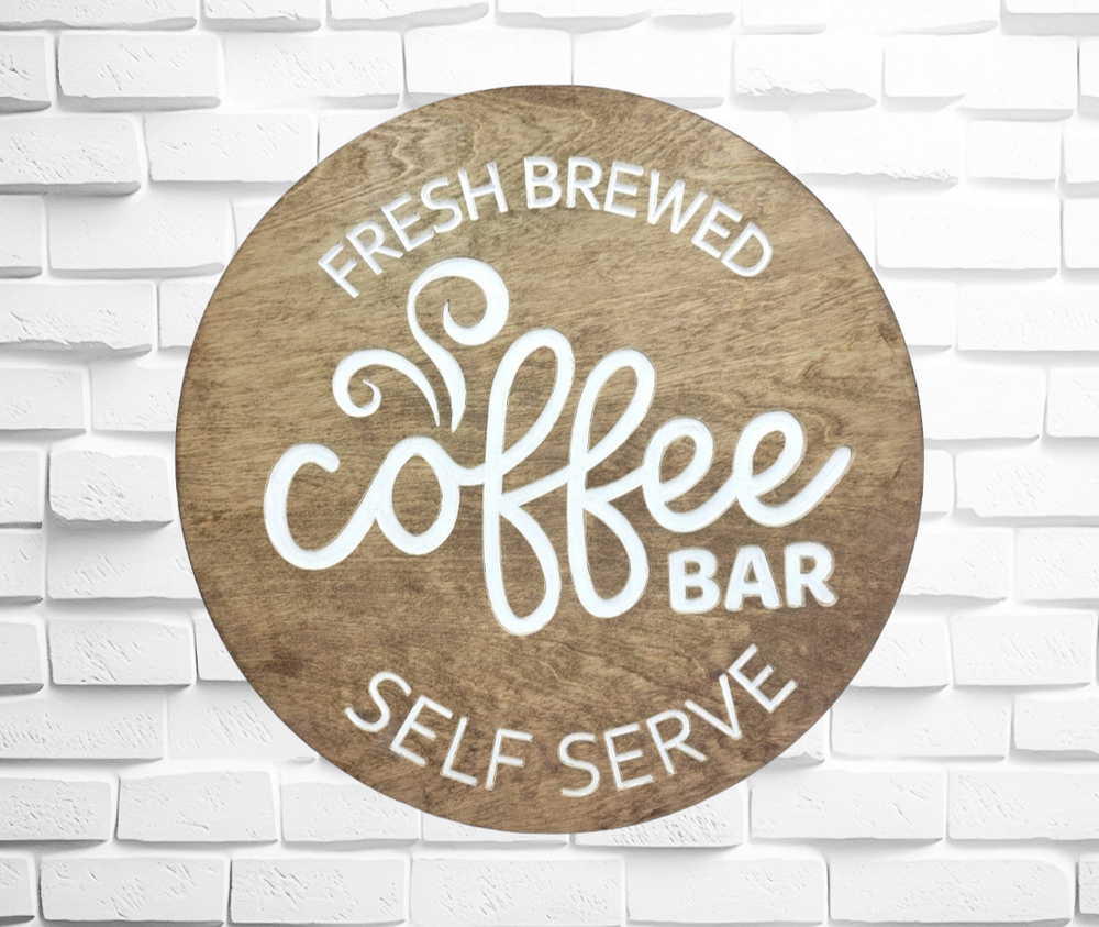 Coffee Bar Engraved Sign