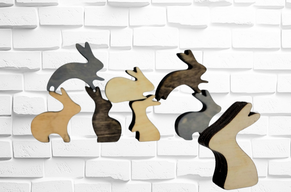 Wood Stacking Bunnies