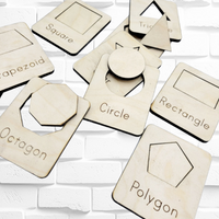 Shapes Puzzle Wood Flash Cards