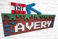 
              Minecraft Inspired Name Sign
            