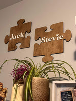 
              Puzzle Piece Wood Name Signs
            